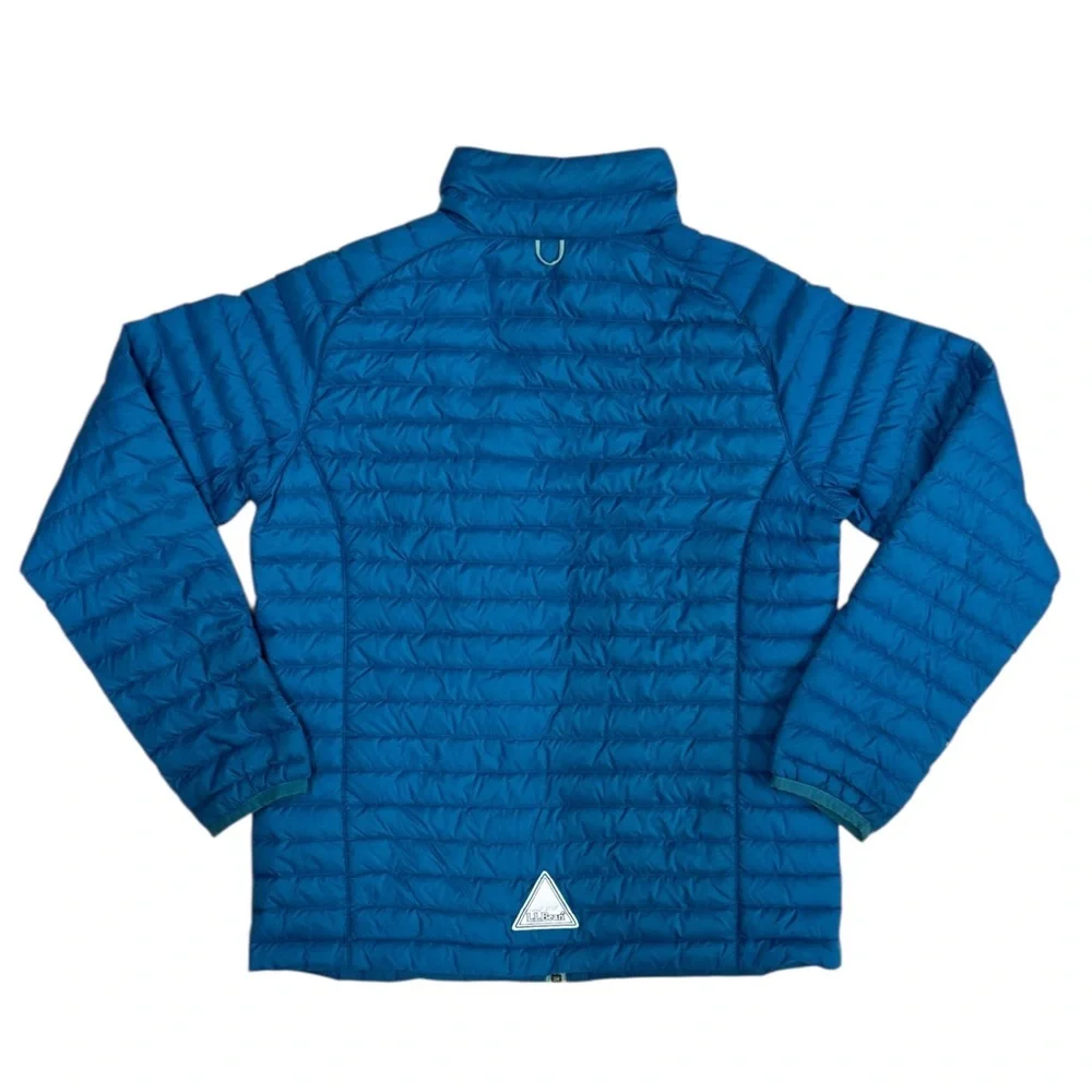 LL Bean Double Up Outer Wear Down Downtek 650 Blue Unisex Puffer Jacket 10-12